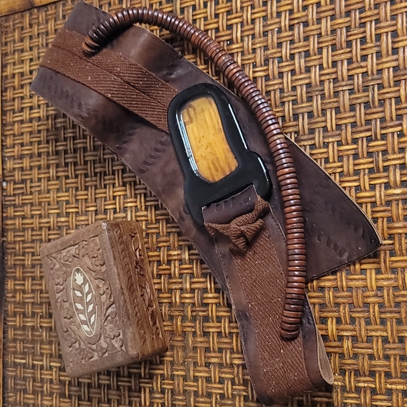 Rare 80's Lisandro Sarasola vintage leather belt. Halloween or theater costumes. - Picture 1 of 9